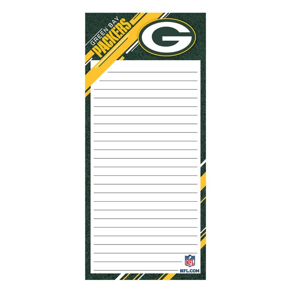 Green Bay Packers List Pad (1 Pack) - Calendars.com