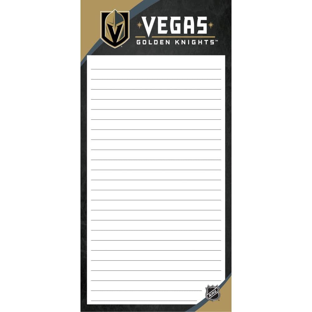 Vegas Golden Knights List Pad 1 Pack Main Product  Image width="1000" height="1000"