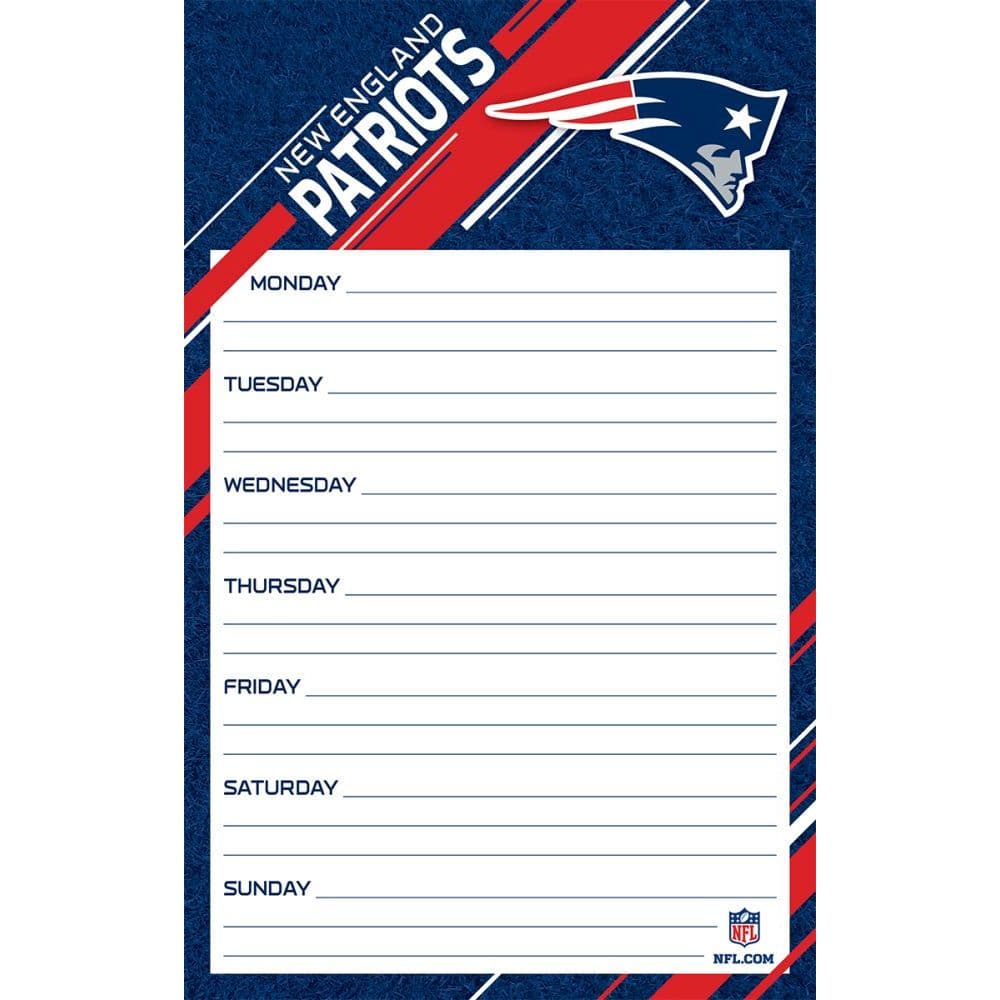 New England Patriots Weekly Planner