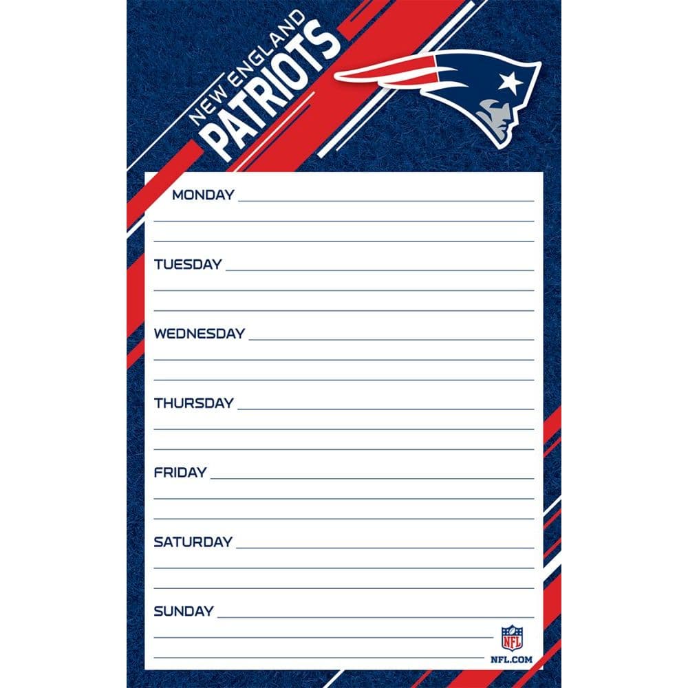 New England Patriots Weekly Planner Main Product  Image width="1000" height="1000"