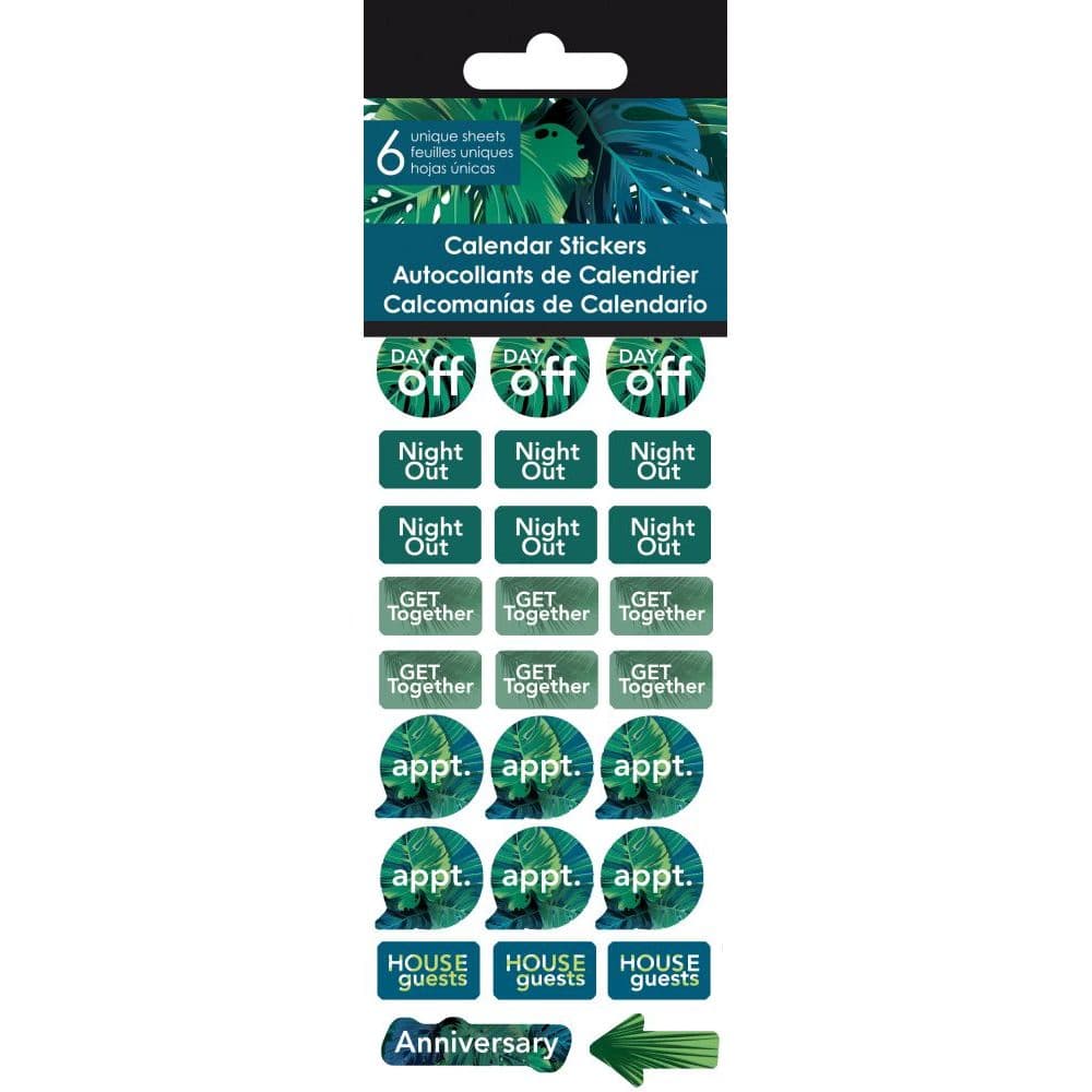 Urban Tropical Calendar Stickers Main Product  Image width="1000" height="1000"