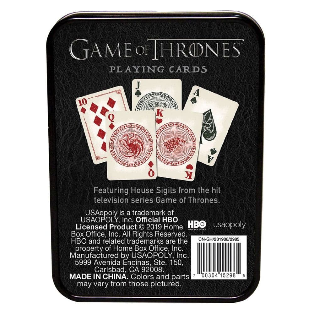 Game of Thrones Playing Cards 2nd Product Detail  Image width="1000" height="1000"