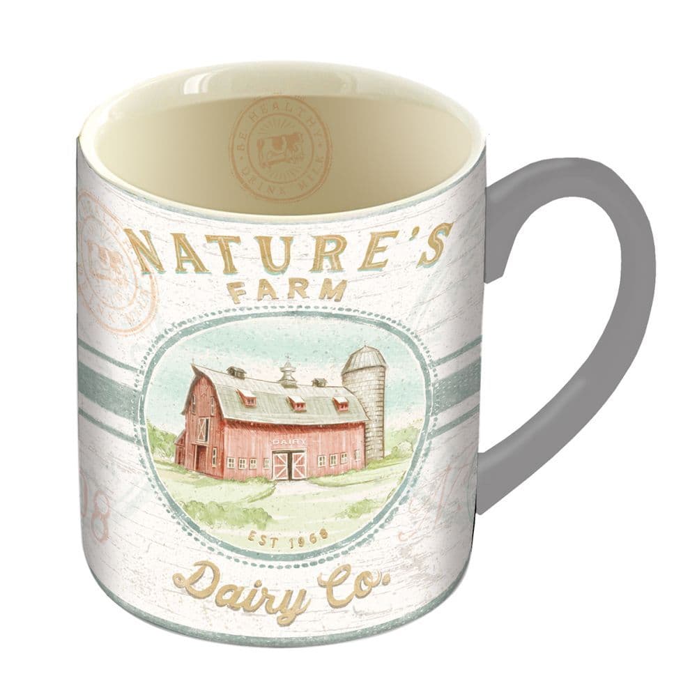 Small kids mug Country enamel coffee cup Farmhouse vintage mug Travel cup