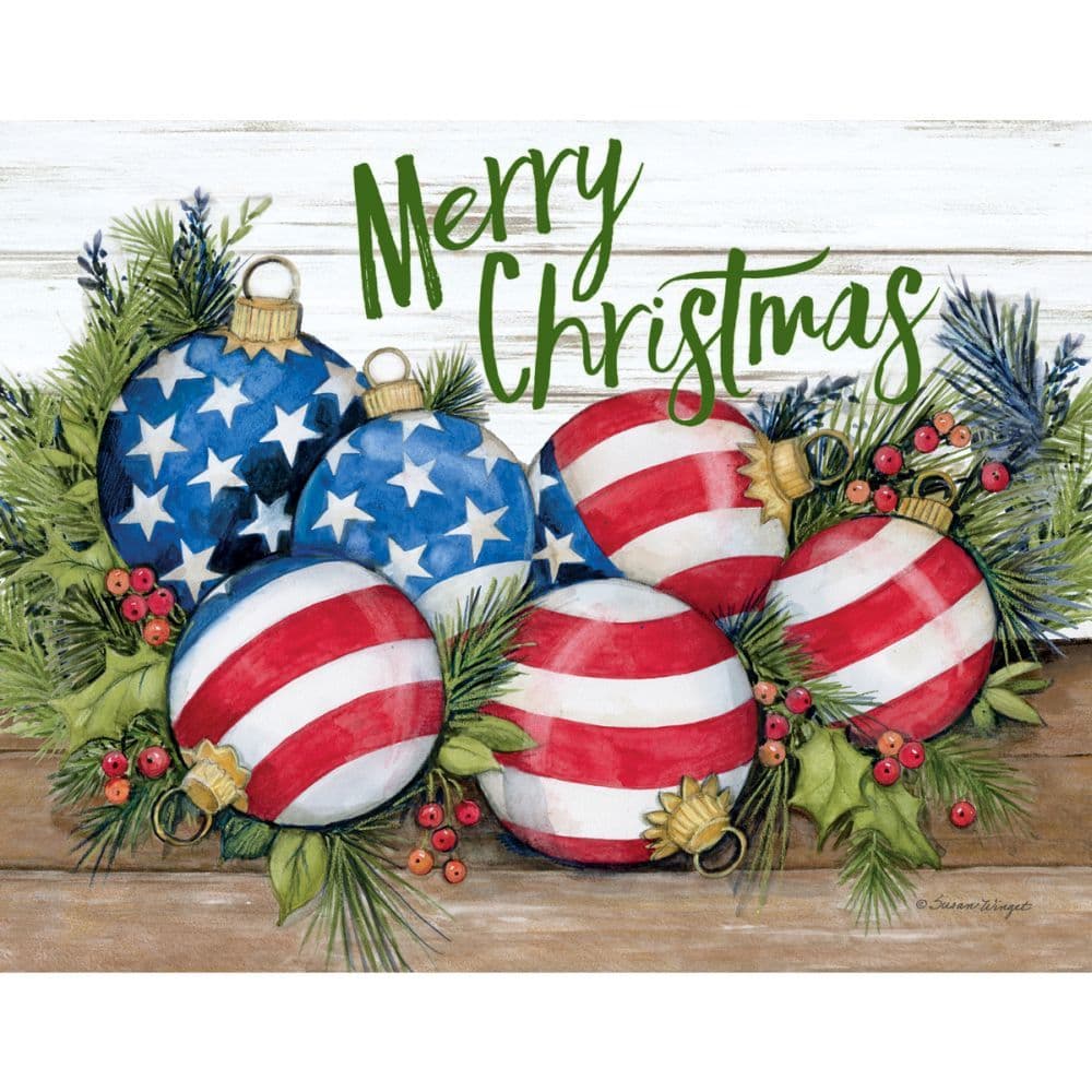 Liberty Ornaments Boxed Christmas Cards 18 pack w Decorative Box by Susan Winget Main Product  Image width="1000" height="1000"