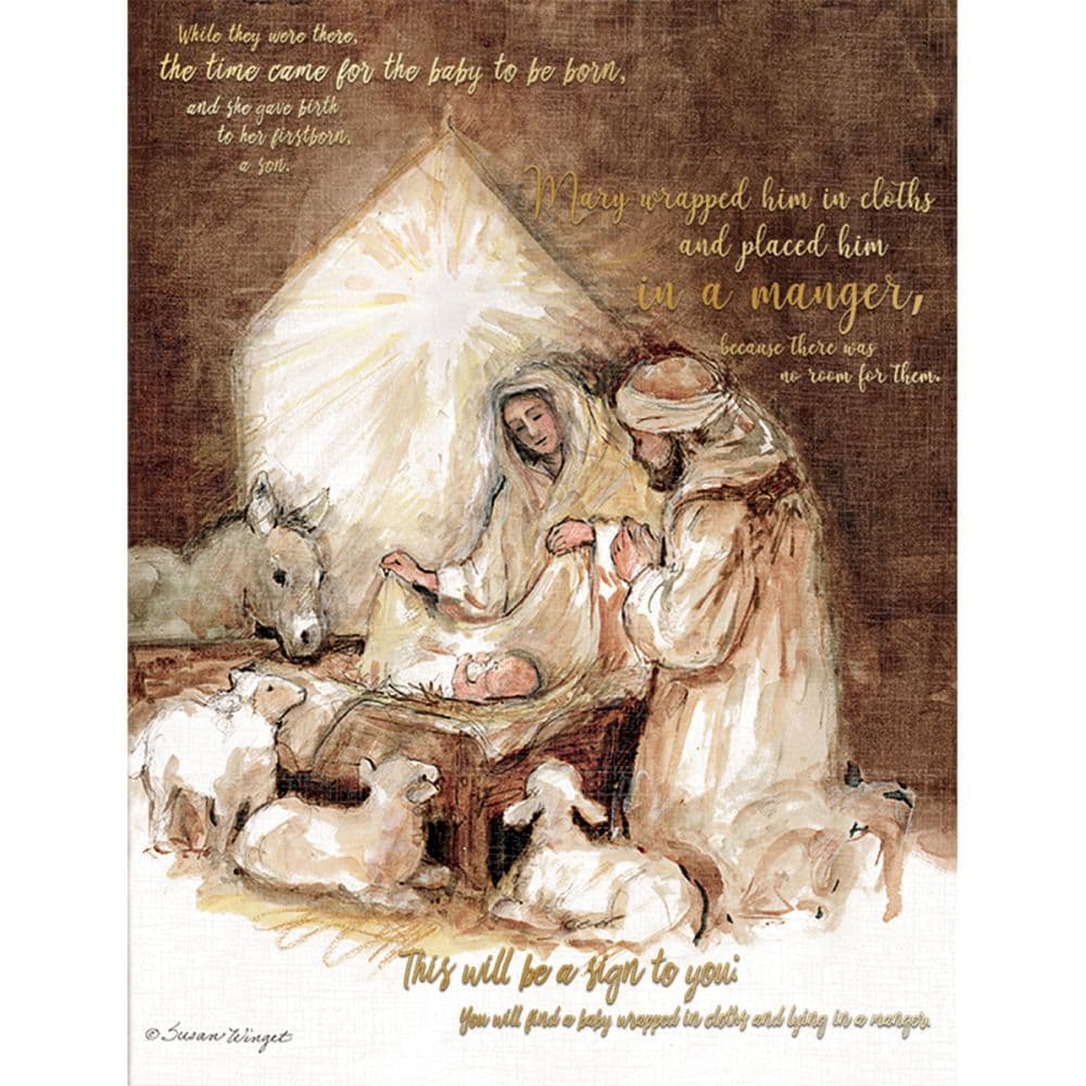 Away in a Manger Boxed Christmas Cards (18 pack) w/ Decorative Box by ...