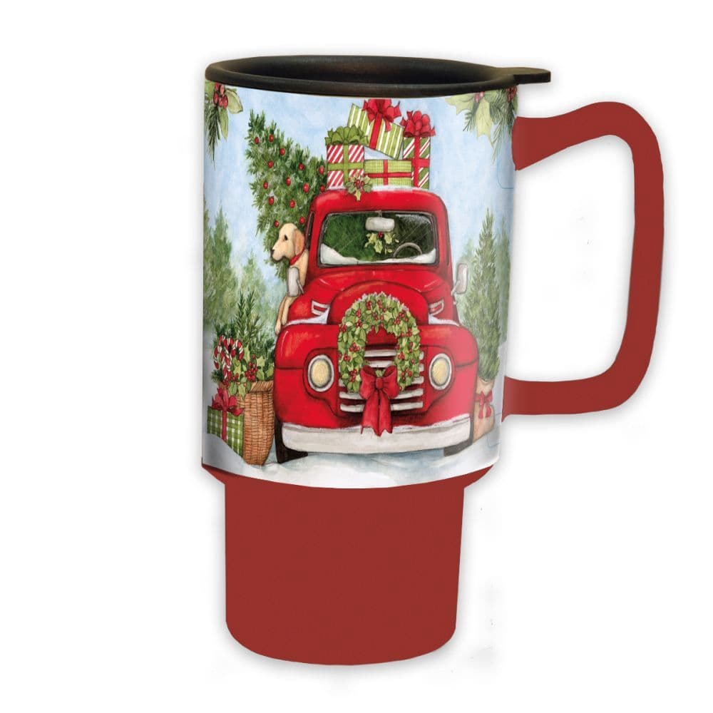 Santas Truck Travel Mug by Susan Winget Main Product  Image width="1000" height="1000"