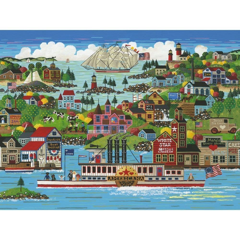 Americana Hometown Reflections 750 Piece Puzzle 2nd Product Detail  Image width="1000" height="1000"