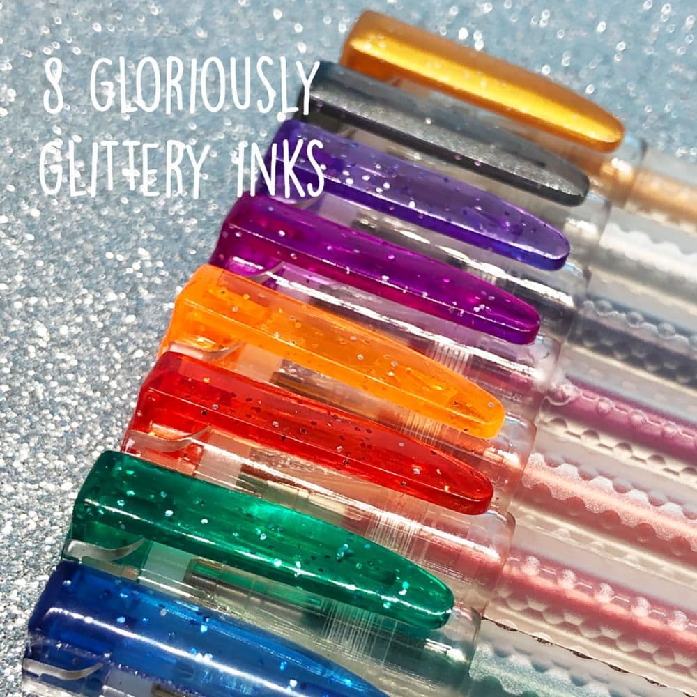 Glitter Gel Pens Set Of 8 3rd Product Detail  Image width="1000" height="1000"