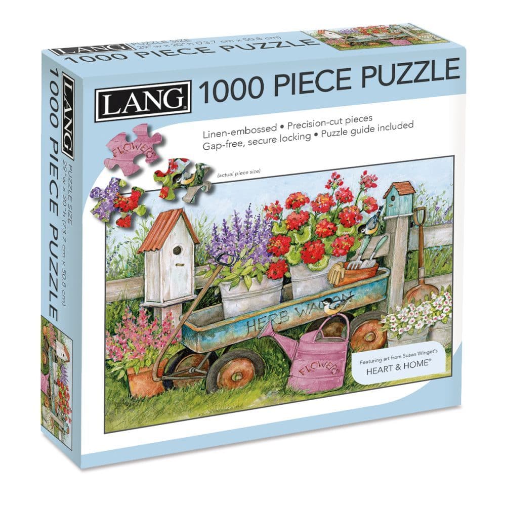 Blue Wagon 1000 Piece Puzzle by Susan Winget Main Product  Image width=&quot;1000&quot; height=&quot;1000&quot;