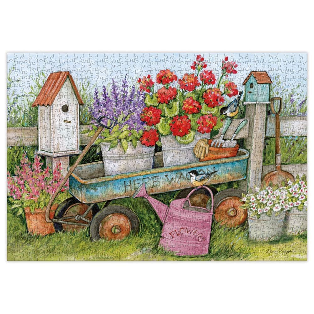 Blue Wagon 1000 Piece Puzzle by Susan Winget 2nd Product Detail  Image width=&quot;1000&quot; height=&quot;1000&quot;