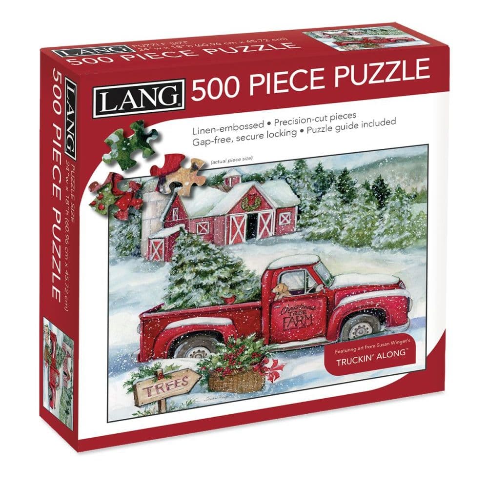 Santas Truck 500 Piece Puzzle by Susan Winget Main Product  Image width=&quot;1000&quot; height=&quot;1000&quot;