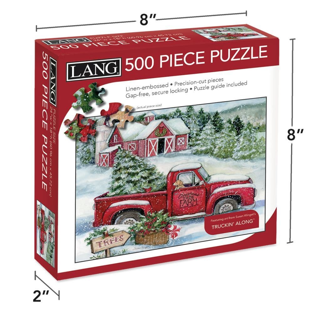 Santas Truck 500 Piece Puzzle by Susan Winget 4th Product Detail  Image width=&quot;1000&quot; height=&quot;1000&quot;