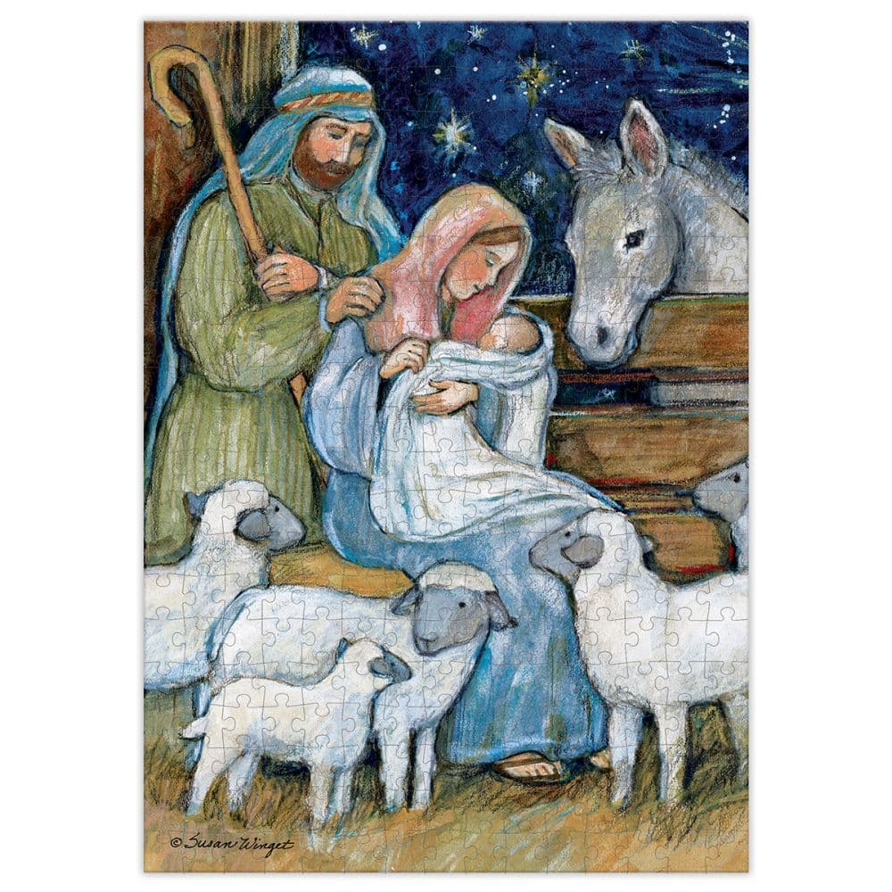 Sheep Nativity 300 Piece Puzzle by Susan Winget 2nd Product Detail  Image width=&quot;1000&quot; height=&quot;1000&quot;