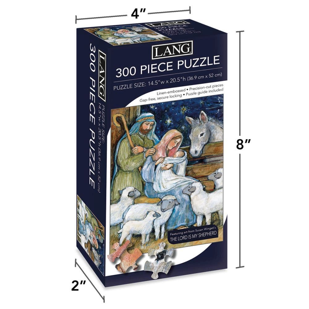 Sheep Nativity 300 Piece Puzzle by Susan Winget 4th Product Detail  Image width=&quot;1000&quot; height=&quot;1000&quot;