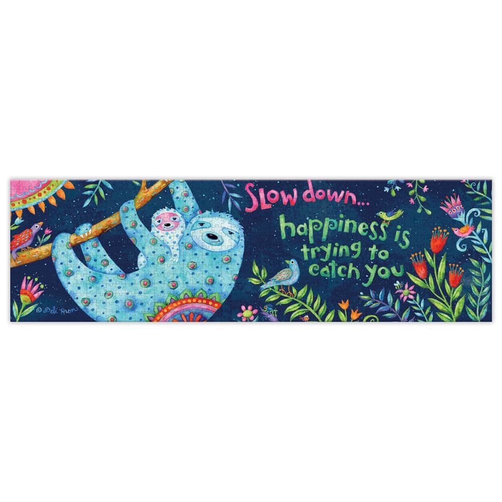 Slothiness 750 Piece Puzzle Panoramic by Debi Hron 2nd Product Detail  Image width=&quot;1000&quot; height=&quot;1000&quot;