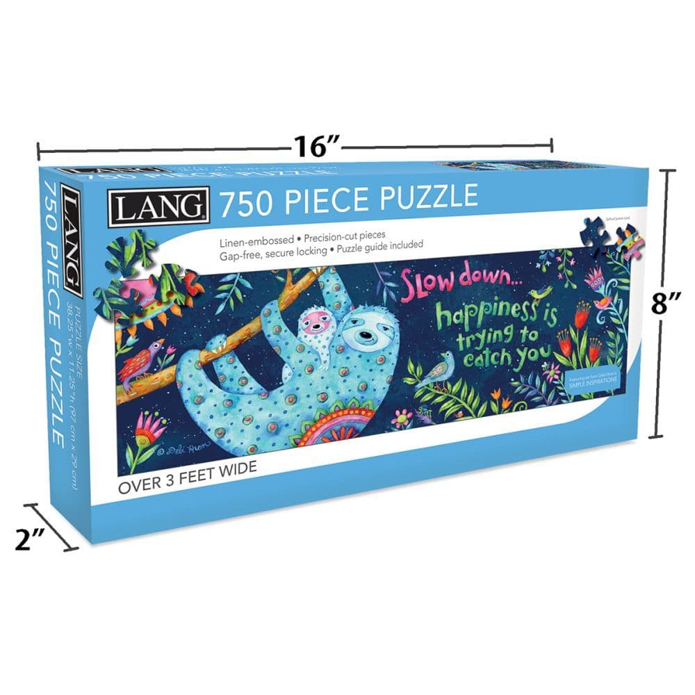 Slothiness 750 Piece Puzzle Panoramic by Debi Hron 4th Product Detail  Image width=&quot;1000&quot; height=&quot;1000&quot;