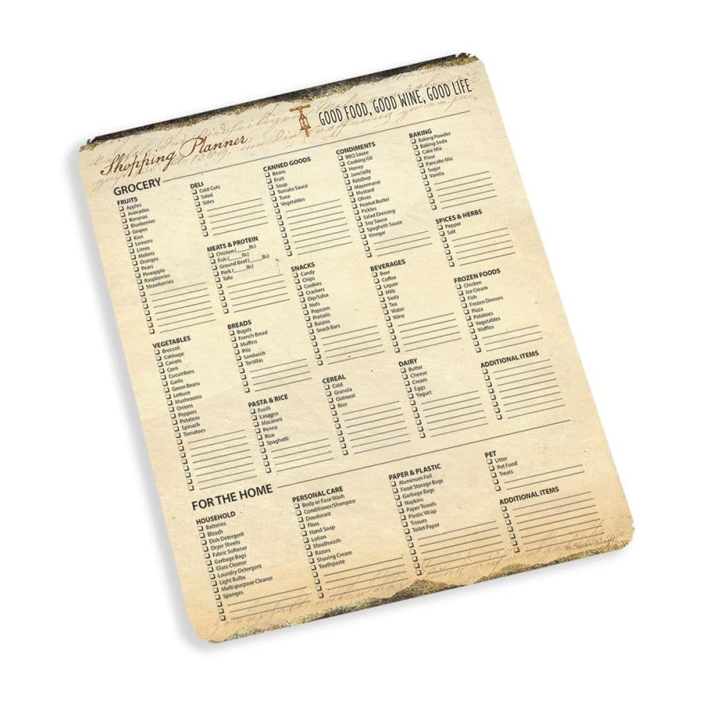 Gilded Wine Shopping List by Susan Winget Main Product  Image width="1000" height="1000"