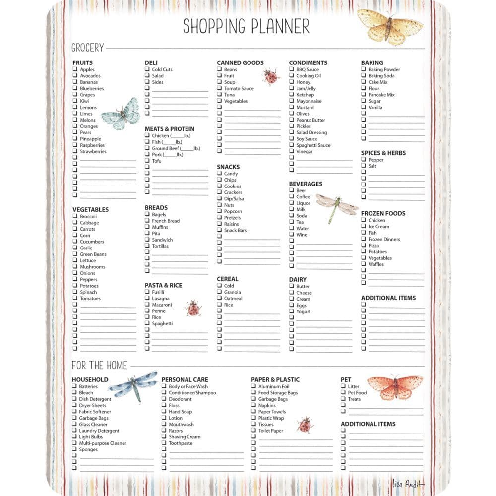 Spring Meadow Shopping List 53 sheets by Lisa Audit 2nd Product Detail  Image width=&quot;1000&quot; height=&quot;1000&quot;