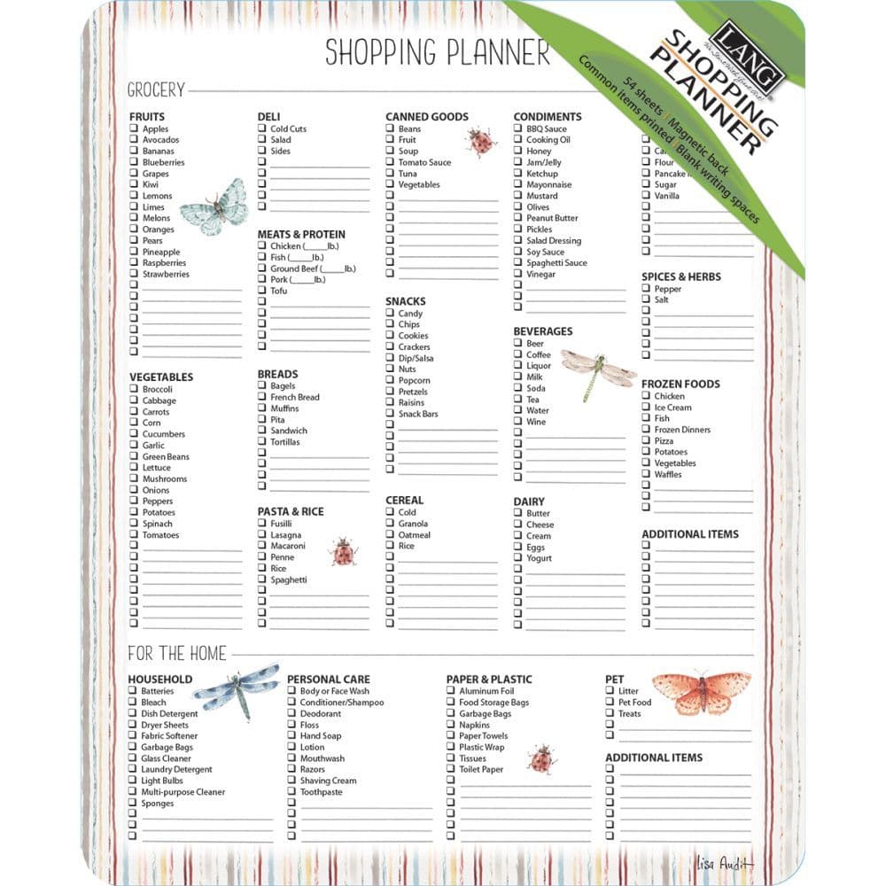 Spring Meadow Shopping List 53 sheets by Lisa Audit 3rd Product Detail  Image width=&quot;1000&quot; height=&quot;1000&quot;