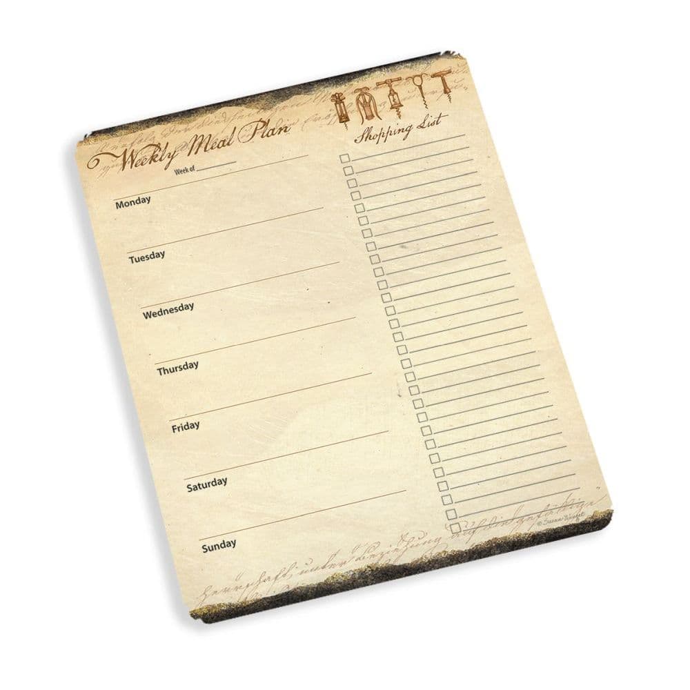 Gilded Wine Meal Planner by Susan Winget Main Product  Image width=&quot;1000&quot; height=&quot;1000&quot;