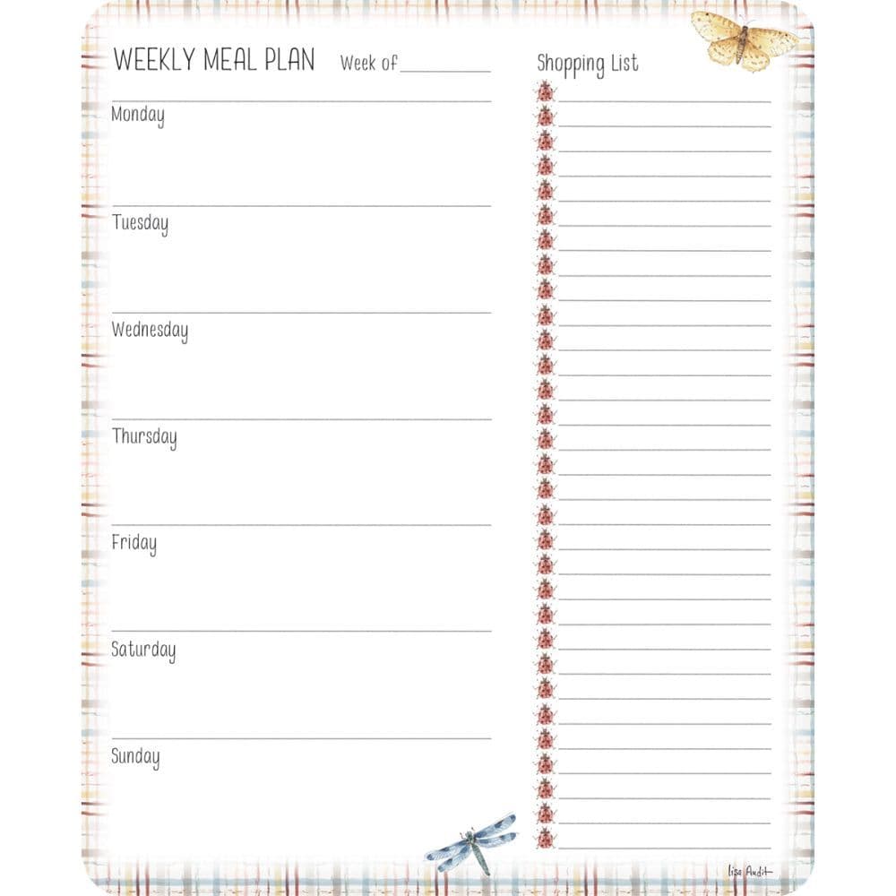 Spring Meadow Weekly Meal Planner by Lisa Audit 2nd Product Detail  Image width="1000" height="1000"