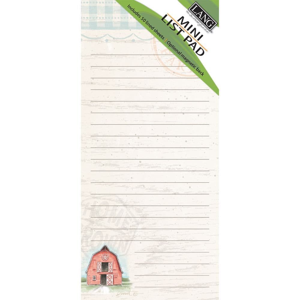 Farmhouse Mini List Pad 50 sheets by Chad Barrett 3rd Product Detail  Image width="1000" height="1000"