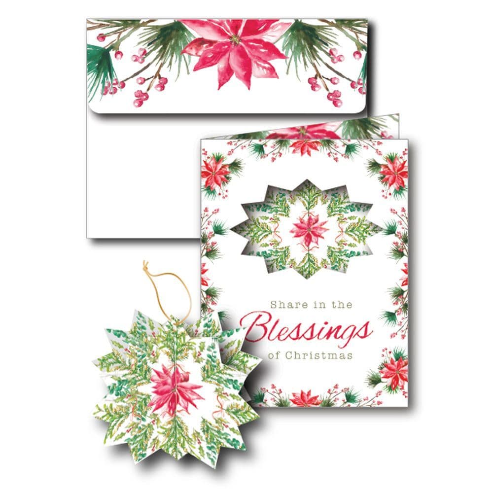 Blessings Die Cut 3D Ornament Christmas Cards 8 pack by Lori Siebert Main Product  Image width="1000" height="1000"