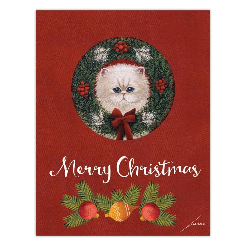 Cat Christmas Die Cut 3D Ornament Christmas Cards 8 pack by Lowell Herrero 3rd Product Detail  Image width=&quot;1000&quot; height=&quot;1000&quot;