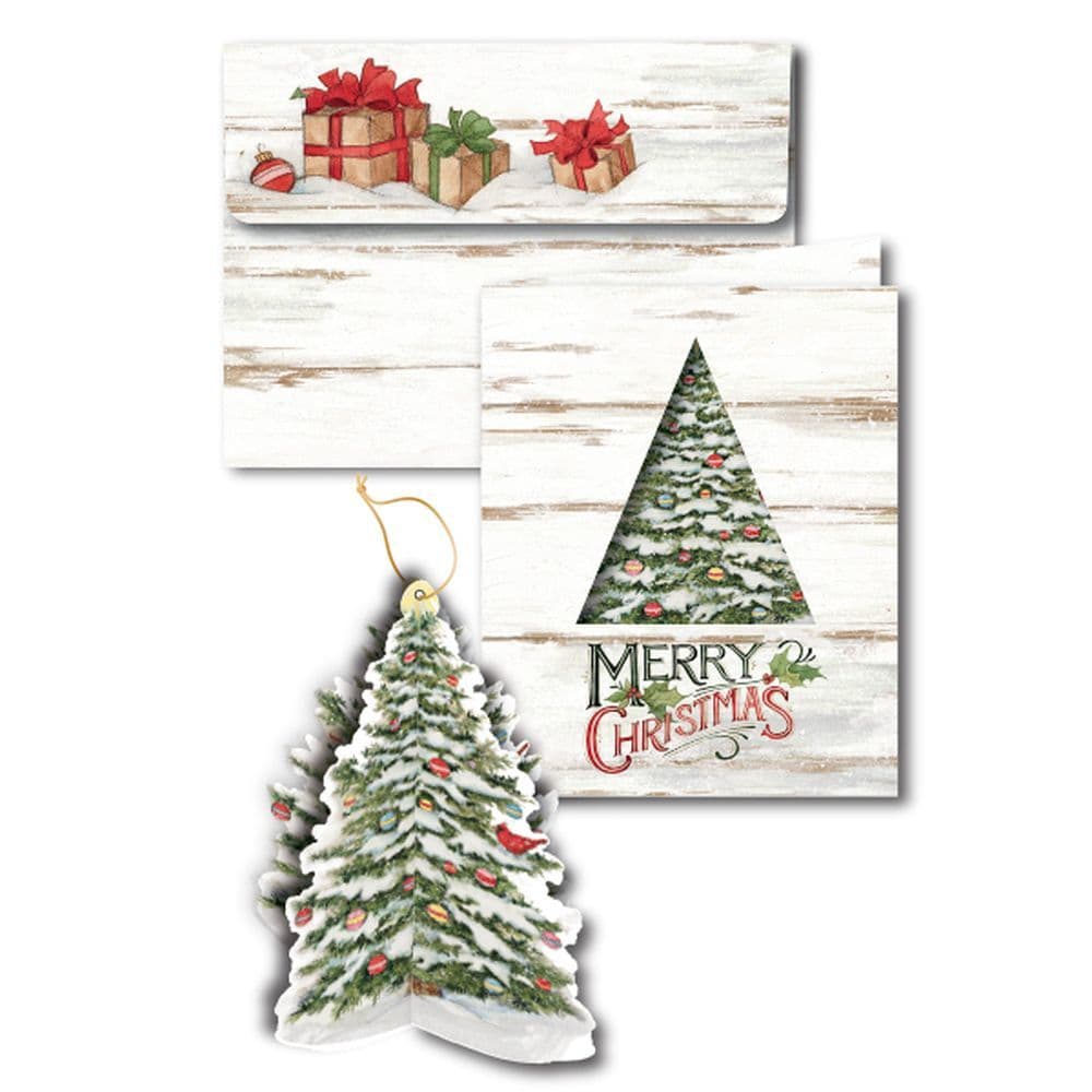 Christmas Tree Die Cut 3D Ornament Christmas Cards 8 pack by Susan Winget Main Product  Image width=&quot;1000&quot; height=&quot;1000&quot;