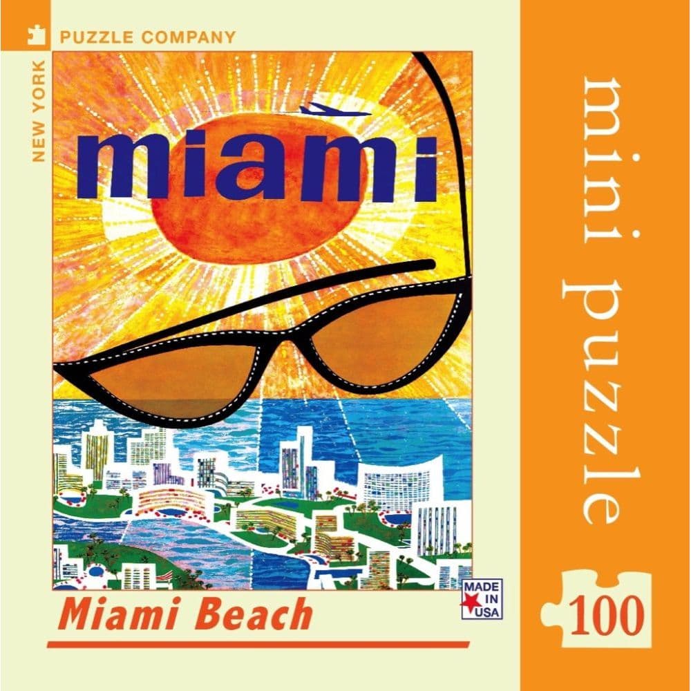 Miami Beach Mini 100 Piece Puzzle Main Product  Image width="1000" height="1000"