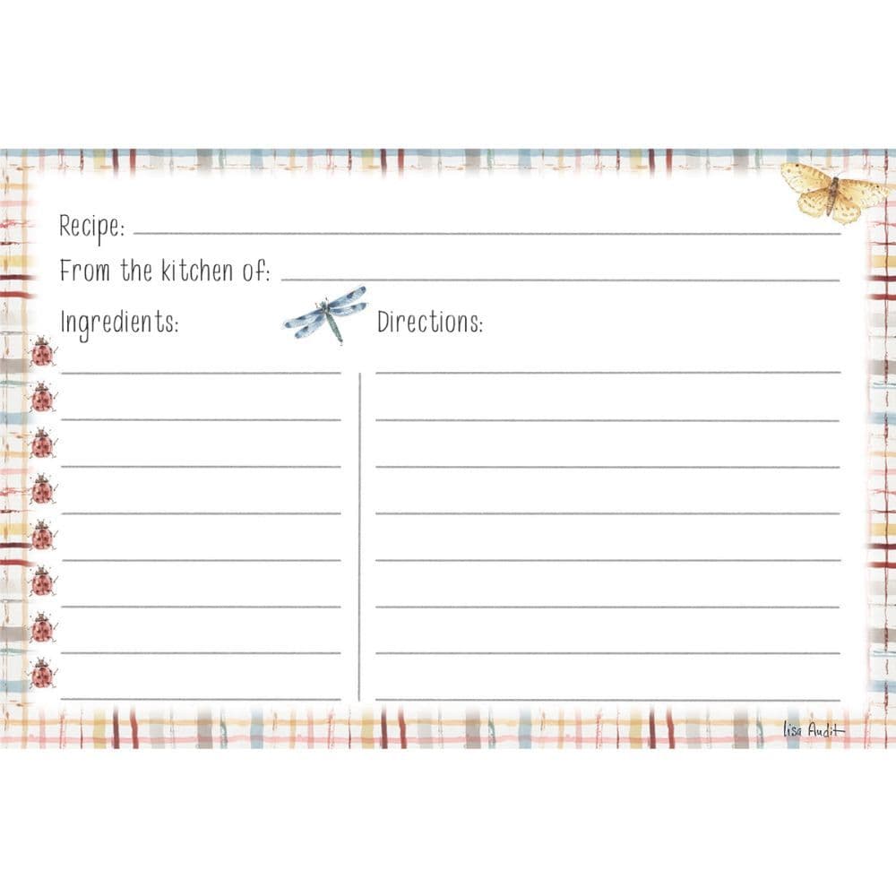 Spring Meadow 4 X 6 Recipe Cards 36 cards by Lisa Audit 2nd Product Detail  Image width="1000" height="1000"