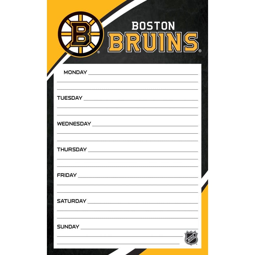 NHL Boston Bruins Weekly Planner Main Product  Image width="1000" height="1000"