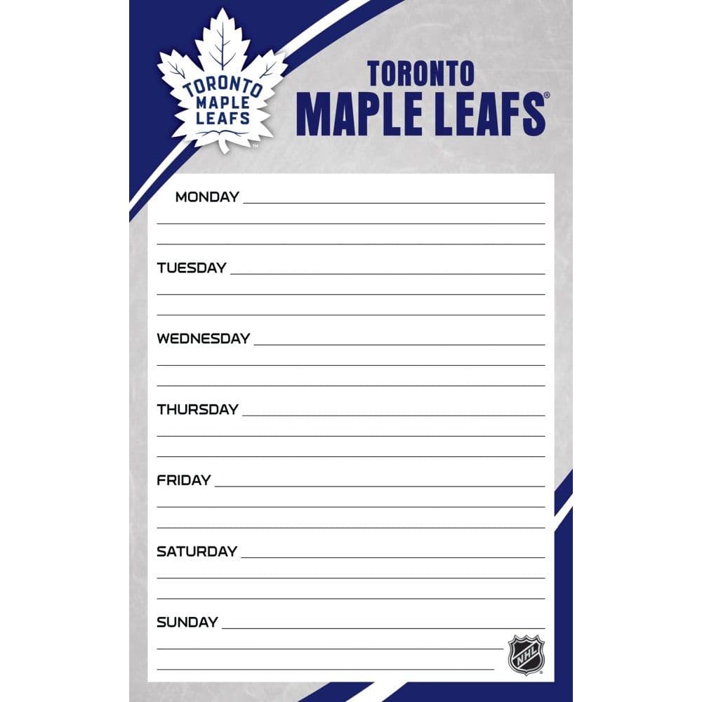 NHL Toronto Maple Leafs 2021 Weekly Planner - Calendars.com