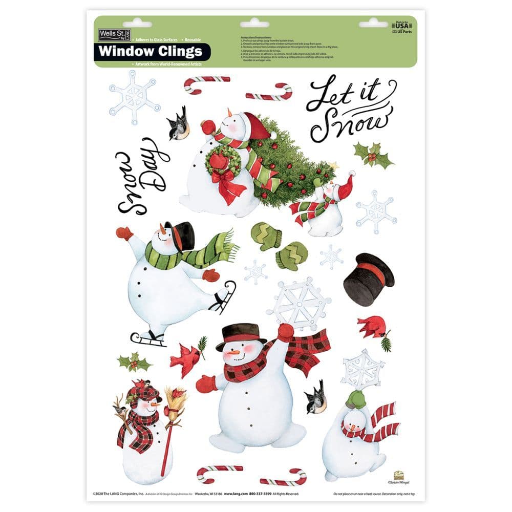 image Sam Snowman Window Cling by Susan Winget Main Product  Image width=&quot;1000&quot; height=&quot;1000&quot;