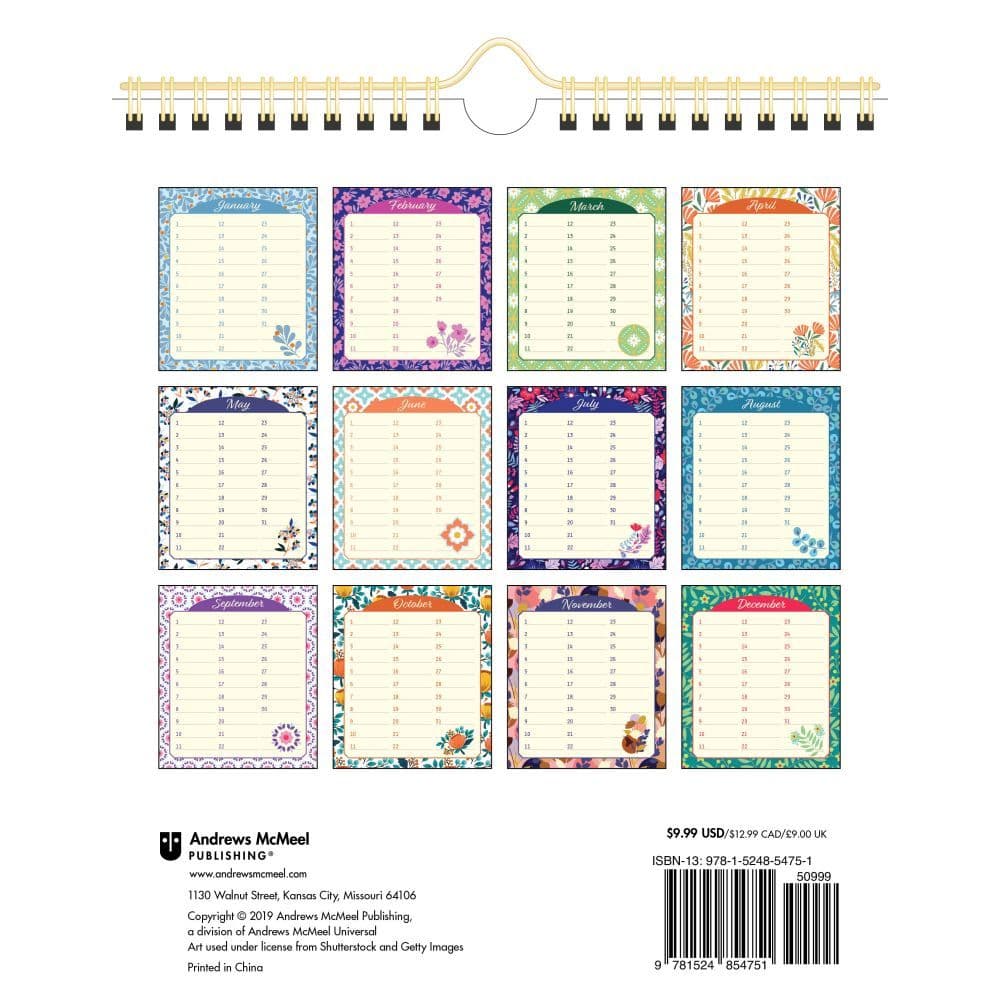 Posh Occasions Perpetual Wall Calendar First Alternate Image width=&quot;1000&quot; height=&quot;1000&quot;