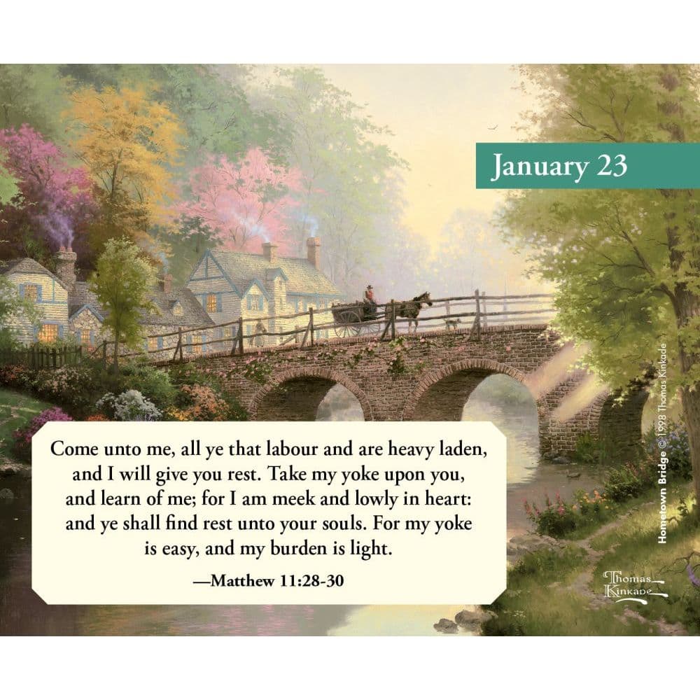 Kinkade Studios Perpetual Easel Calendar Second Alternate Image width=&quot;1000&quot; height=&quot;1000&quot;
