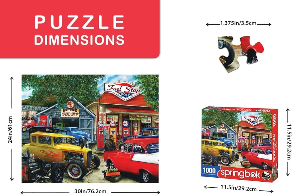 Hot Rod Cafe 1000 Piece Puzzle 3rd Product Detail  Image width="1000" height="1000"