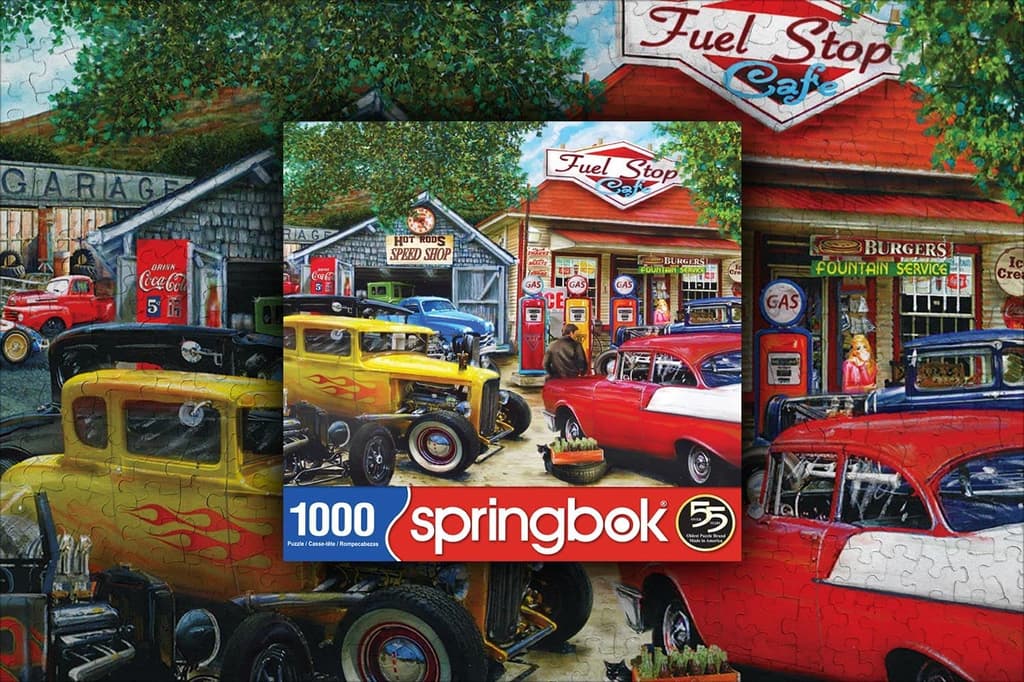 Hot Rod Cafe 1000 Piece Puzzle 7th Product Detail  Image width="1000" height="1000"