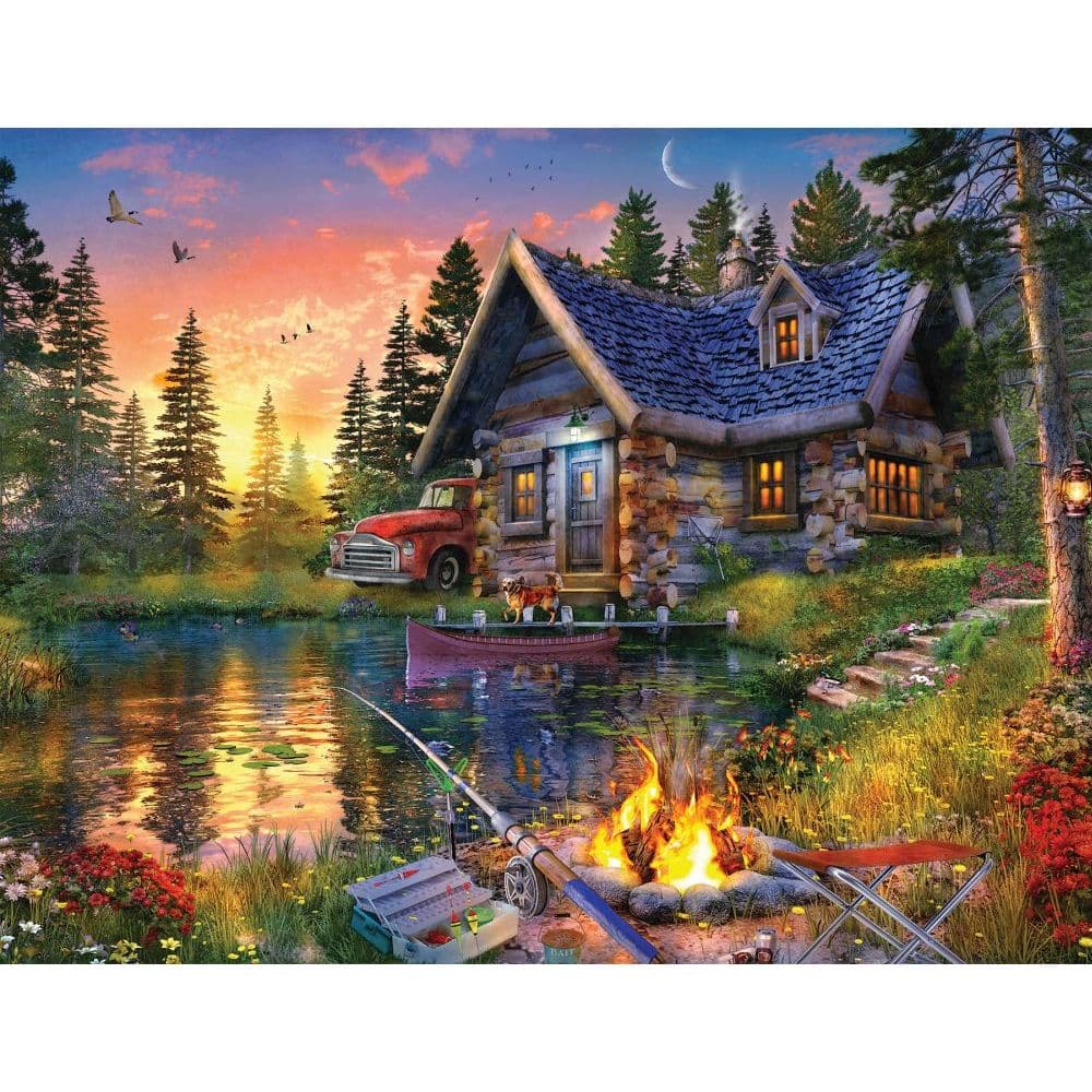 sun kissed cabin 500 piece puzzle image 3 width="1000" height="1000"