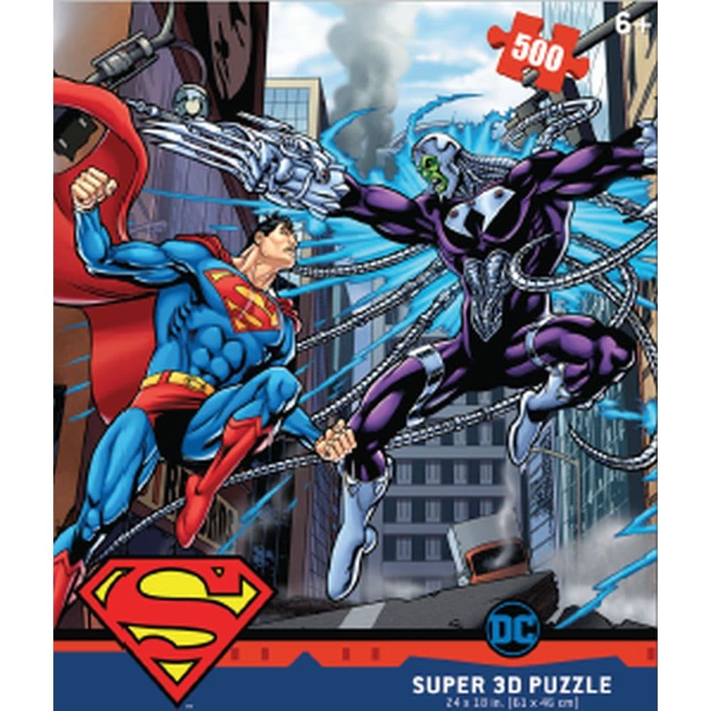 Lenticular 3D Puzzle DC Superman vs Electro Main Product  Image width="1000" height="1000"