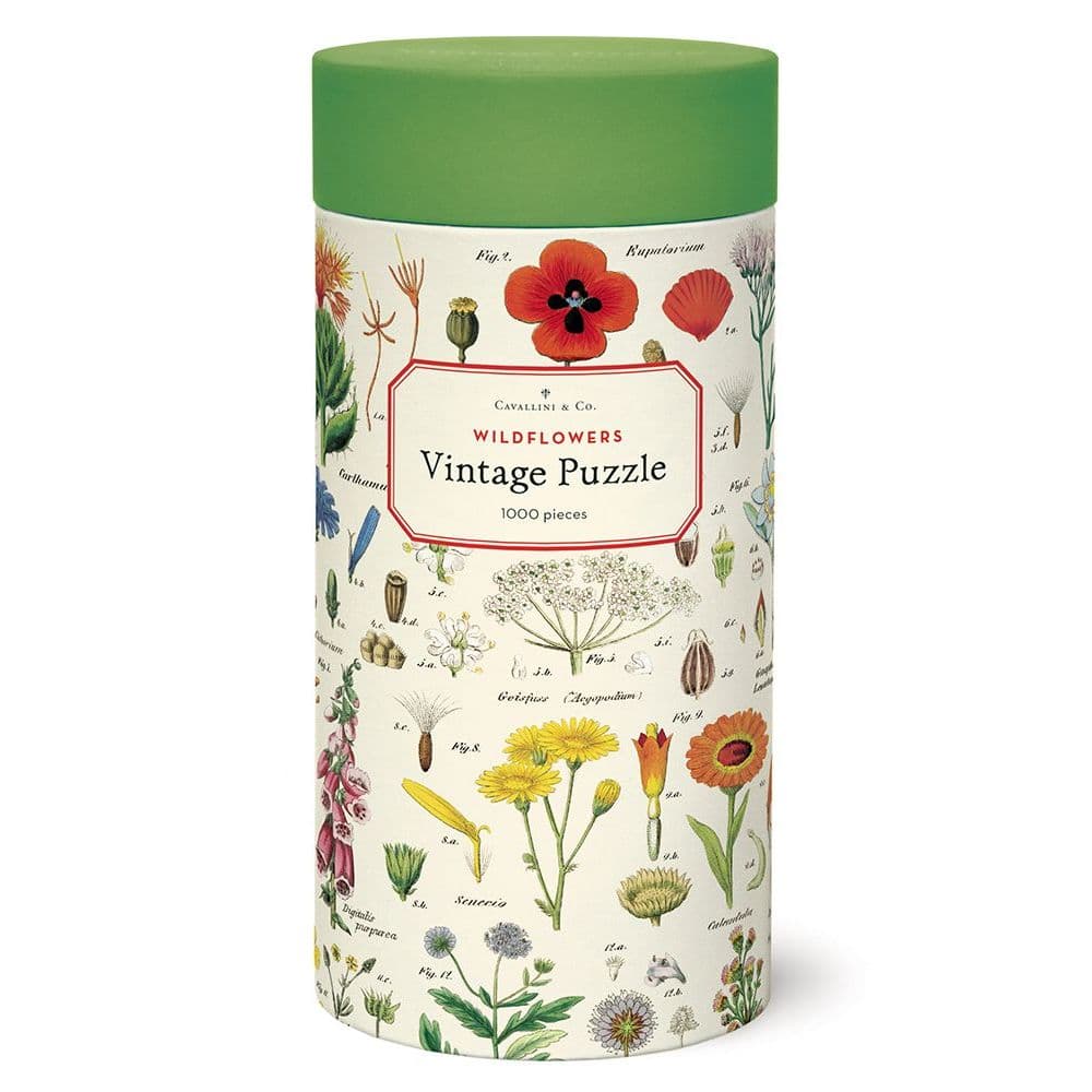 Wildflowers 1000 Piece Puzzle by Cavallini Main Product  Image width=&quot;1000&quot; height=&quot;1000&quot;