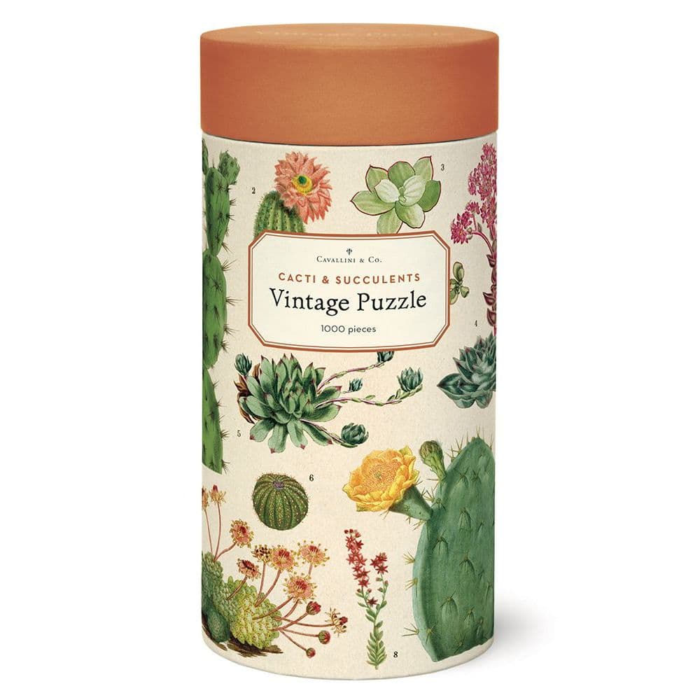 Succulents 1000 Piece Puzzle by Cavallini Main Product  Image width="1000" height="1000"