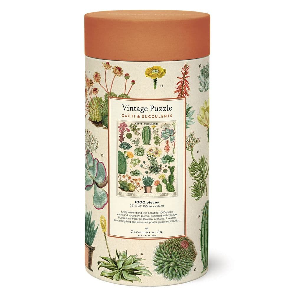 Succulents 1000 Piece Puzzle by Cavallini 3rd Product Detail  Image width="1000" height="1000"