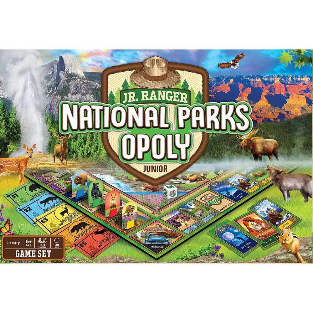 National Parks Opoly Junior Main Product  Image width="1000" height="1000"