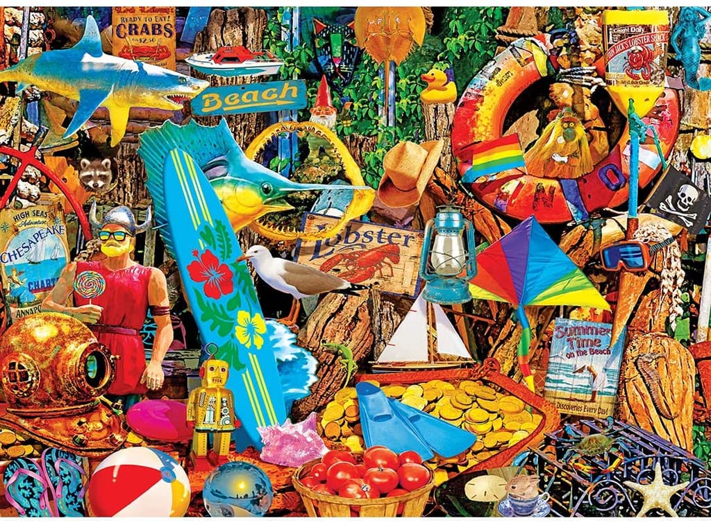 beach time flea market 1000pc puzzle image 2 width="1000" height="1000"