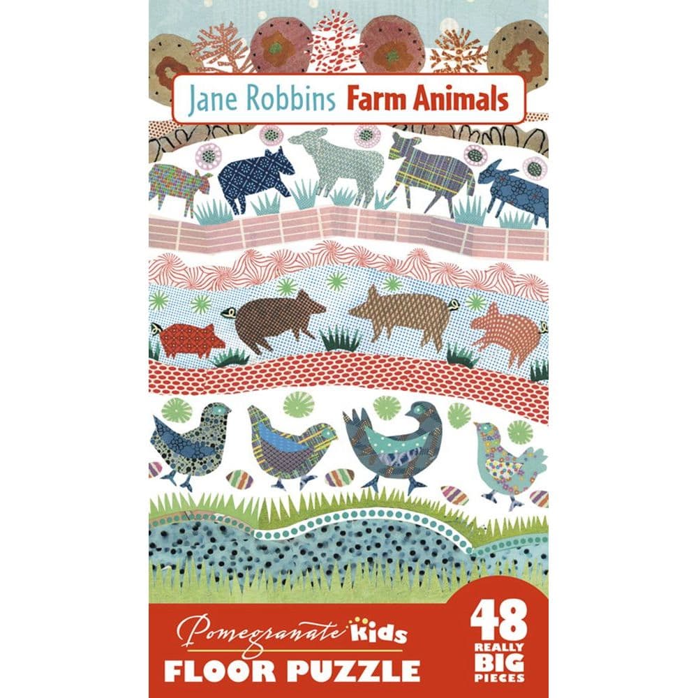 Jane Robbins Farm Animals Floor Puzzle Main Product  Image width="1000" height="1000"