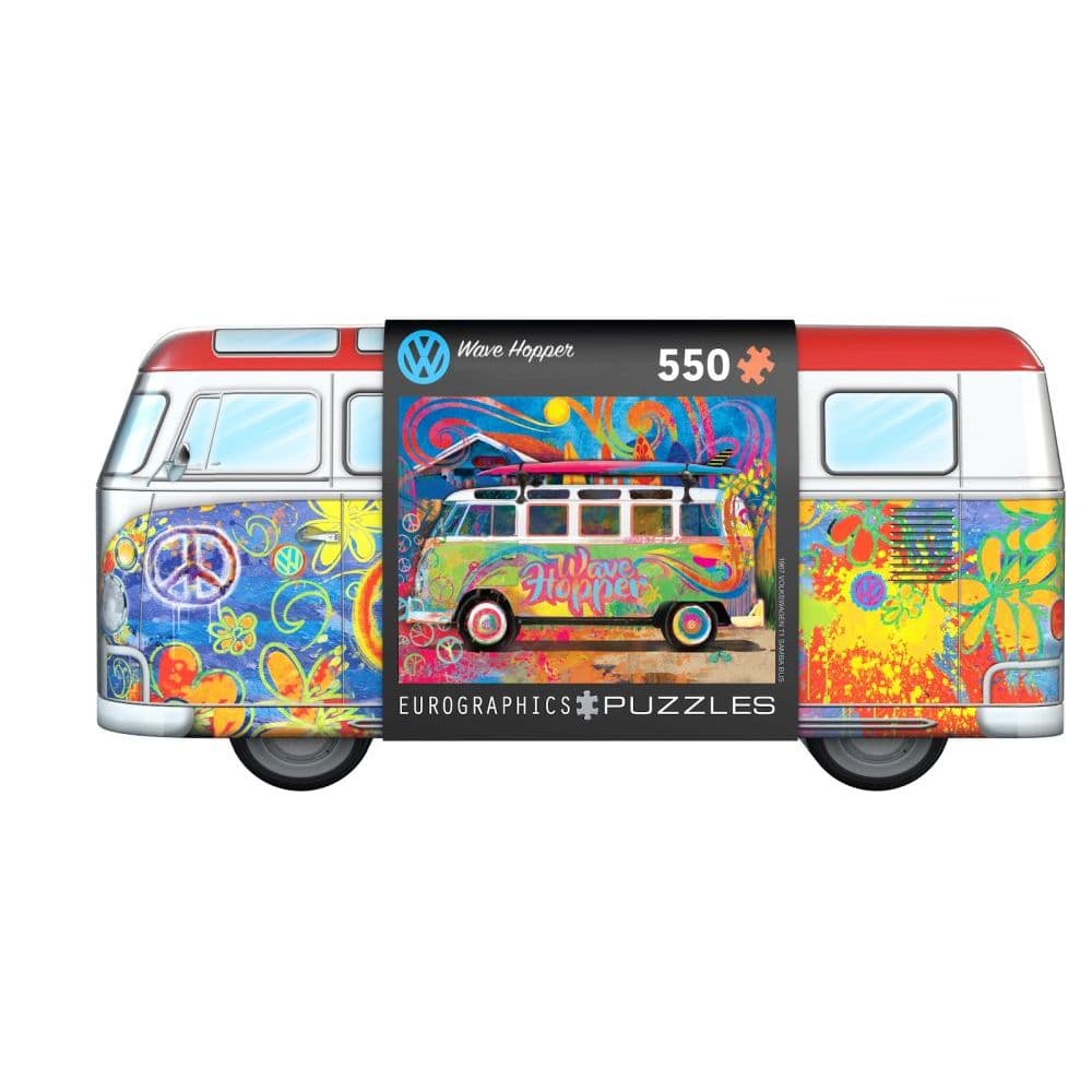 VW Bus Tin Wave Hopper 550pc Puzzle - Calendars.com