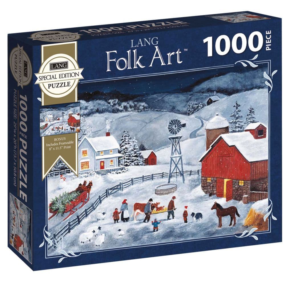 LANG Folk Art Special Edition 1000pc Puzzle Main Product  Image width="1000" height="1000"