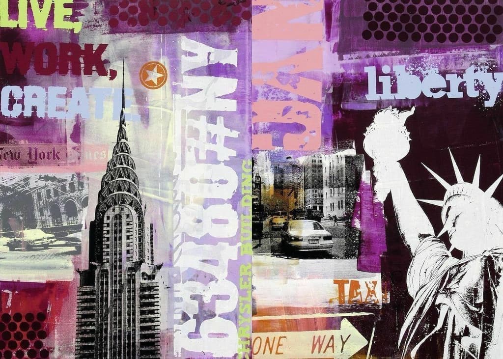 new york city collage 1000pc puzzle image main width="1000" height="1000"