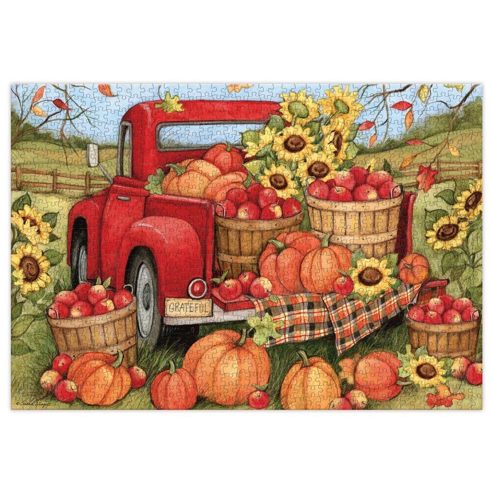 Harvest Truck 1000 Piece Puzzle by Susan Winget 2nd Product Detail  Image width=&quot;1000&quot; height=&quot;1000&quot;